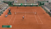 Dobre zagranie Kasatkiny w 6. gemie 1. seta w ćwierćfinale Roland Garros
