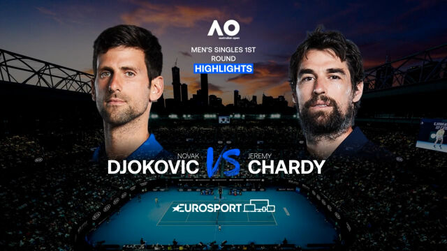 Skrót meczu Djoković - Chardy w 1. rundzie Australian Open