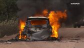 Samochód Lappiego stanął w płomieniach podczas Rajdu Meksyku