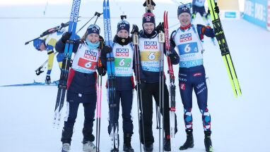 Norwegia złota w biathlonowej sztafecie. Polska zdublowana