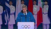 Pekin 2022. Przewodniczący MKOl Thomas Bach ogłosił zakończenie igrzysk olimpijskich w Pekinie