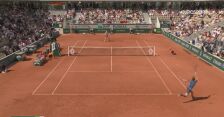 Otwierający gem w meczu Hurkacza z Goffinem w Roland Garros