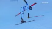 Wypadek Moltzan w 1. przejeździe slalomu giganta: Figura z narciarstwa dowolnego!