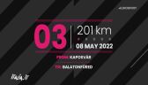 Trasa 3. etapu Giro d&#039;Italia 2022: Kaposvar - Balatonfuered