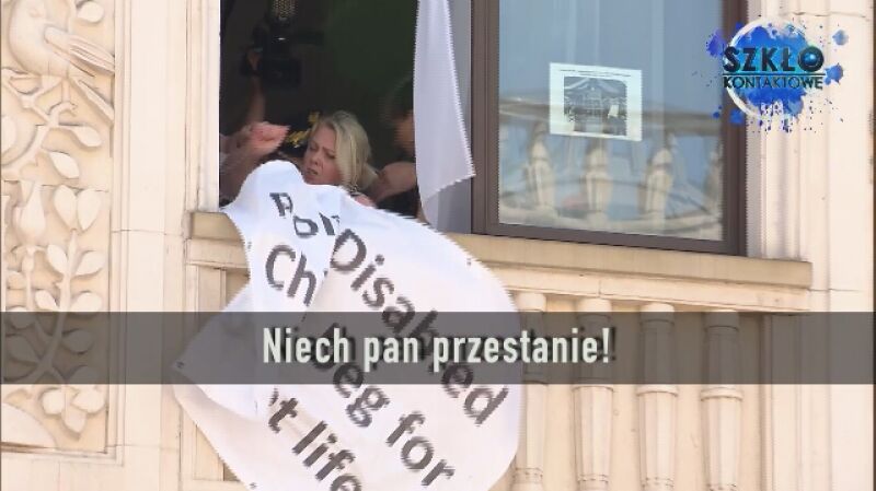 Protest niepełnosprawnych w Sejmie 